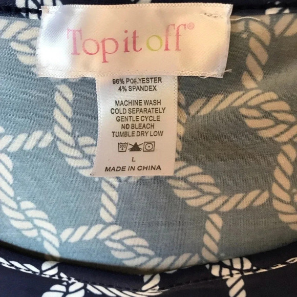 Chic Dress Beautiful Blue & White Size Large - Picture 2 of 9